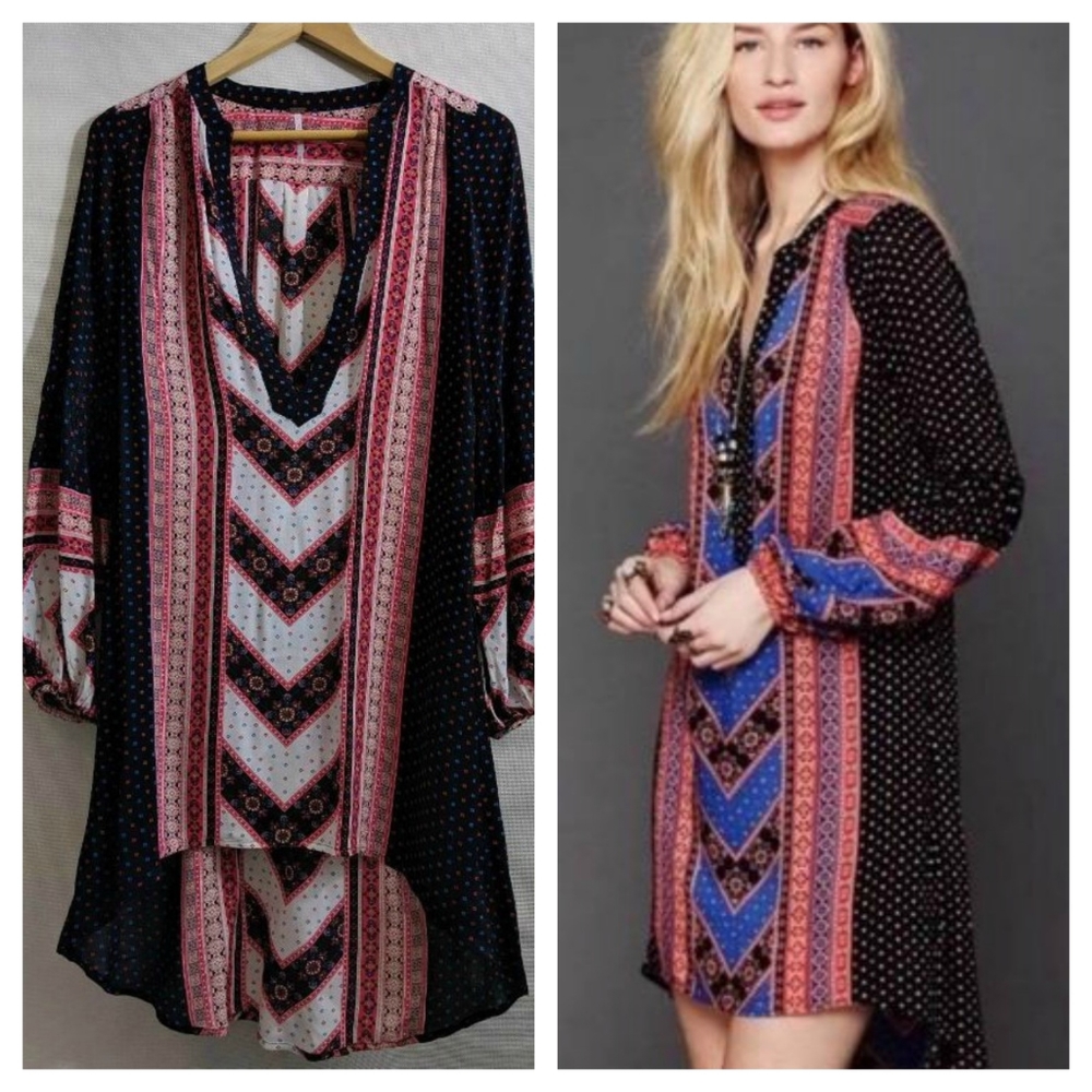 Free People tunic Women’s XS Red blue